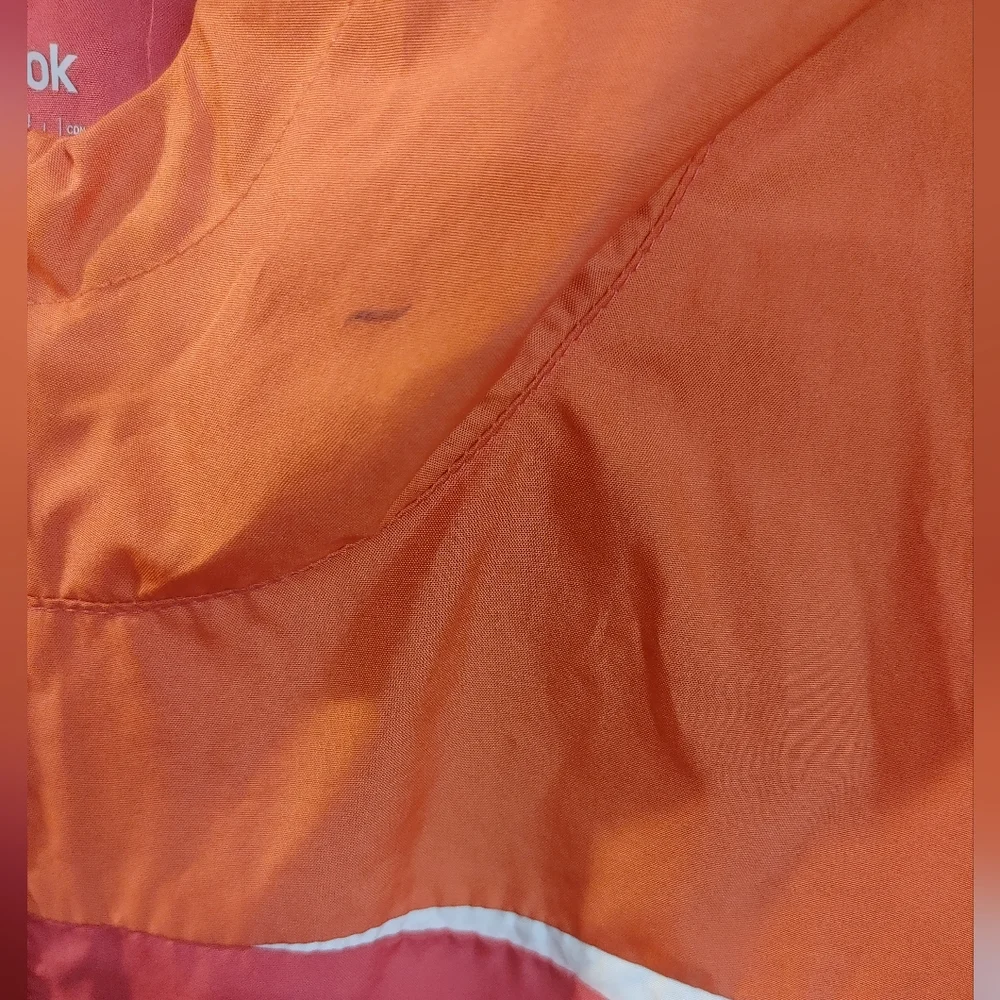 Reebok windbreaker pink and orange size xlarge